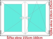 Okna O+OS SOFT šířka 155 a 160cm x výška 110-125cm